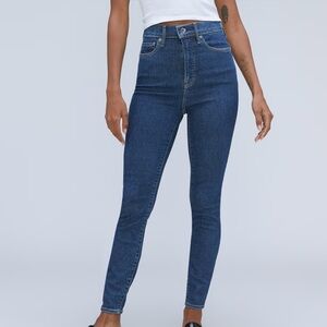 EVERLANE The Way-High® Skinny Ankle Mid Blue Wash Jean